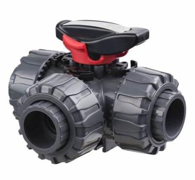 China China General Supplier PVC Material Three Way Handle Ball Valves For Oil Refinery for sale