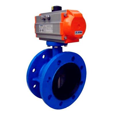 China General hot sale stainless steel flange soft-sealing pneumatic butterfly valve for different scenes for sale