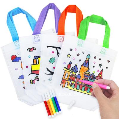 China Custom Eco Friendy/Recyle/Durable Christmas Gifts DIY Dye Non Woven Tote Bag For Kids for sale