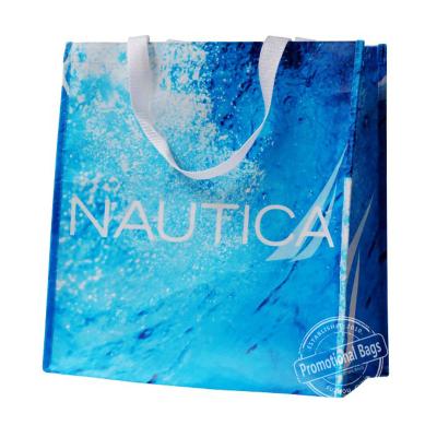 China Custom Trolley Handle Polyester Supermarket Shopping Bag Nylon Long Folding Shopping Bag Laminated Non Woven Shopping Bag for sale