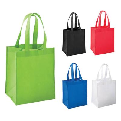 China Recycle Design Tote Bag Fancy Empty Handled Nonwoven Cheapest Handled Non Woven Empty Tote Bag For Shopping for sale