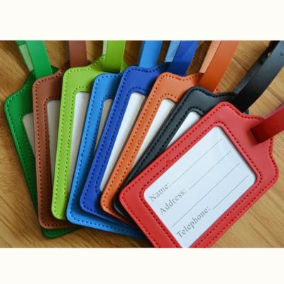 China Delightful China color leather luggage tag wholesale custom design logo eco-friendly/durable/top quality top quality for promotion for sale