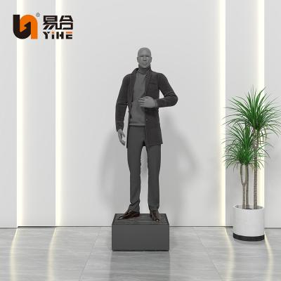 China Customized large size fashion garment luxury indoor boutique square display stand for mannequin display for sale