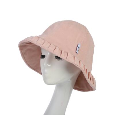 China Dobby Summer Women UV Protection Wide Brim Sun Outdoor Bucket Hat for sale