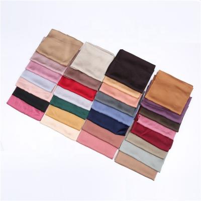 China Premium Tudung Muslim Scarf Satin 70 Colors Woman Bawal Hijab Shawl Bubble Satin Turkish Hijab Hijab for sale