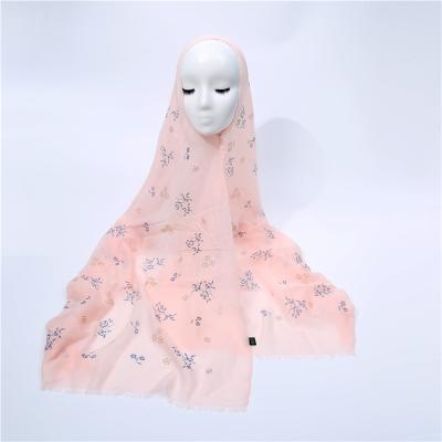 China Floral Cotton Digital Printing Cotton Hijab Scarves TR Printed Flower Instant Cotton Veil Hijab for sale