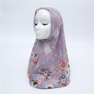 China New Arrivals 108*108cm Printed Cornskin Polyester Shimring Square Hijab Scarf Women Headscarf for sale