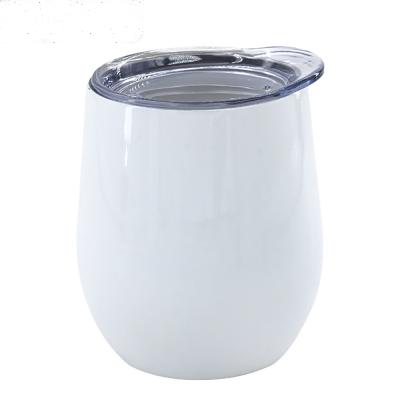 China Business Sublimation 12oz Stainless Steel Wine Tumbler Personalized Insulated Coffee Mug With Lid for sale