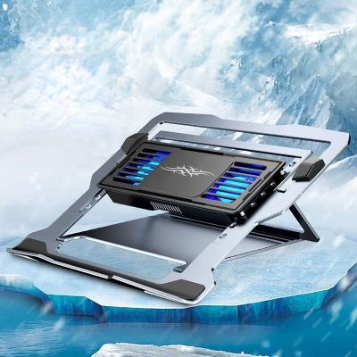 China 11-17.3 inch OEM ODM Semiconductor Ergonomic Adjustable Height Laptop Stainless Steel CPU COOLER COOLING PAD Cooling Fan Stand with Speakers for sale