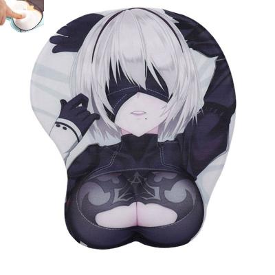 China Wholesale LUXURY CUSTOM NIPPLE SEXY LOGO 3D LOGO razer craftsman small anime mouse pad with wrist support for sale