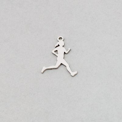 China FASHIONABLE Manufacturer Wholesale Custom Drop Jewelry Muse Sports Series Running Woman Silver Pendant for sale