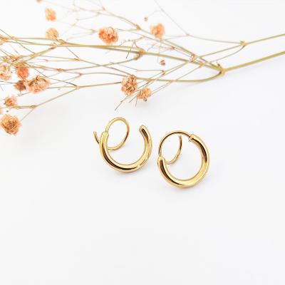 China Tasty Circle Wire Earring Earrings Aretes De Acero Inoxidable Tasty Jewelry Non Tarnish Jewelry 2022 Wire Earrings for sale