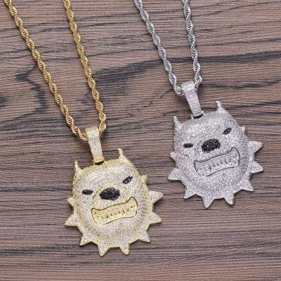 China GZYS JEWELRY Brass Non-fading Gold Plated Hiphop Mens Chain Bully Pendant Necklace for sale