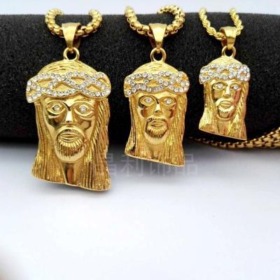 China GZYS JEWELRY Hip Hop Fashion Non-fading Classic Jewelry Iced Out Men's Gold Religious Pendant With Chain for sale