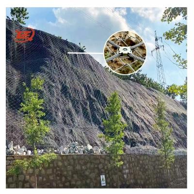 China Woven Wire Mesh High Tensile Strength SNS Flexible Rockfall Preventing Slope Protective Netting for sale