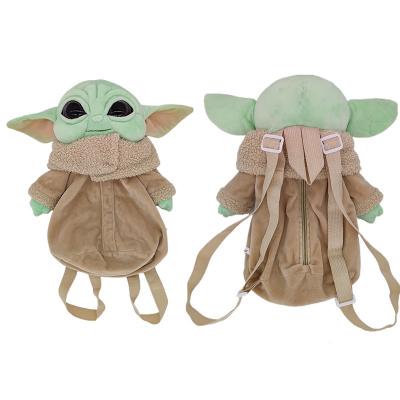 China New Arrival Baby Yoda Toy BagWith Doll Kids Gift 30CM Books Sewing Well Line Baby Yoda Plush Bag for sale