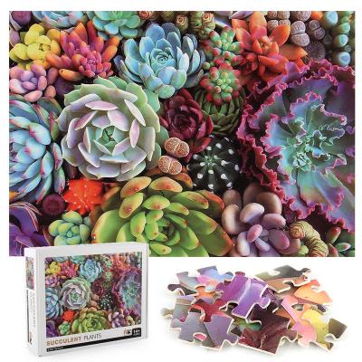 China Cartoon Toy Hot Selling Plant Succulent Plants Jigsaw Puzzles 1000 Pieces For Adults for sale