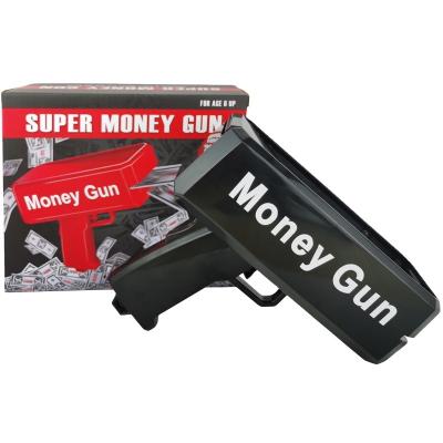 China OEM Creative Hot Gun Money Machine Logo Available Christmas Gift Toy Soft Toy Gun Bubble Gun Amazon Throw Money Gun for sale