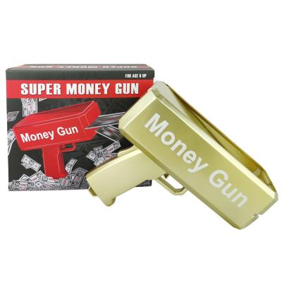 China Dropshipping Money Gun Gold Money Gun Make Dollar Bill Plastic Gun Box Shot Cash Money Rain Spilled Gold Gun Toy silver for sale