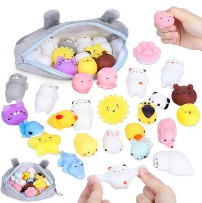 China 24pcs Soft Pack Preteen Adults Easter Egg Fillers Random Mini Kawaii Mochi Squishies Squishy Toys For Kids for sale