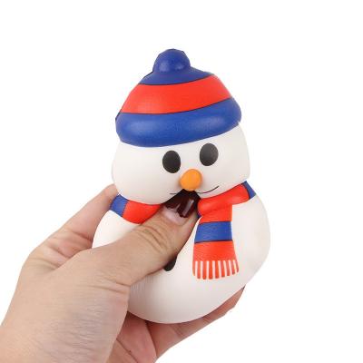 China Kids Toys PU Cute Snowman Squishies Christmas Gift Foam Slow Rising Kawaii Squishy Toys for sale