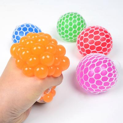 China Soft Squeeze Sensory Grape Anti-stress Crystal Pectin Squishy Person Decompression Toy Ball Squishy Toy for sale