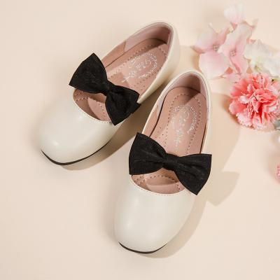 China Popular deodorization news design PU bow beautiful wholesale luxury children's shoes the big one designed girls children's shoes for sale