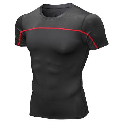 China Running Sports Gym Clothes Quick Dry Breathable Short Sleeve Gym Wear Men's Fitness Gym Reflective T-Shirts for sale