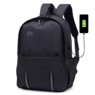 China 2021 New Fashion Polyester Leisure Youth USB Charging Laptop Backpack Waterproof Summer Backpack for sale