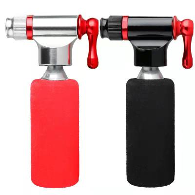 China Aluminum Tubeless Tire Repair Tool CO2 Inflator Bicycle Compressor /ATV Pump CNC Bicycle Spare Part for sale