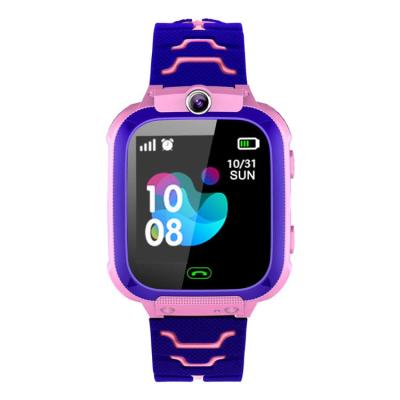 China Waterproof IP67 SOS touch screen camera smartwatch phone phone voice Q12 dual maintenance kids smart watch with sim card for sale