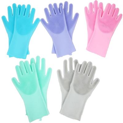 China Hand Protect Kitchen Cleaning And Dish Washing Gloves Heat Insulation And Non-slip Silicone Gloves for sale