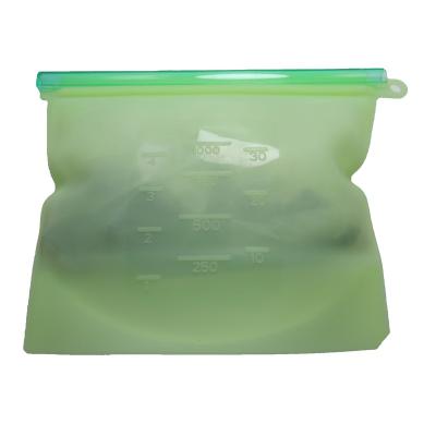 China Collapsible Silicone Vacuum Safe Food Storage Fridge Food Reusable Fresh Sealing Frozen Bag for sale