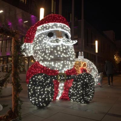 China Static or Flicker RayTop Original 3d Santa Claus Motif Rope Light design for sale