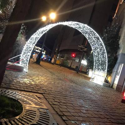 China Outdoor Led Static Or Glitter Christmas Arch Lights Led Pattern 3d Light for sale