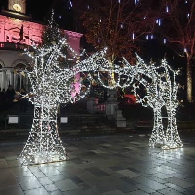 China Outdoor Static or Flickering Christmas Decoration Arch Lights for Holiday Shopping Mall Street Decoration for sale