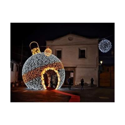 China Hot Selling Static Or Flicker Good Quality 3D LED Christmas Ball Pattern Decoration Lights for sale