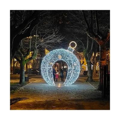 China Economic Static or Twinkle Custom Design Outdoor 3D LED Christmas Ball Pattern Light for sale