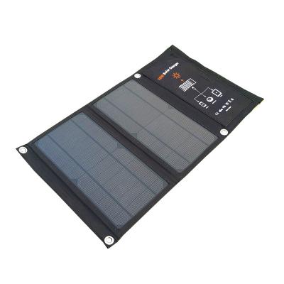 China Hot Selling Direct Charging USB Solar Panel Folding Monocrystal Solar Outdoor Mobile Phone Double Bag Solar Charger 29*16*2.5cm for sale