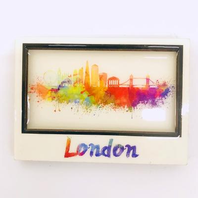 China MDF with epoxy london souvenir gifts High Quality Custom MDF Epoxy Souvenir magnet for sale