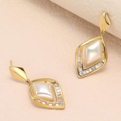 China TRENDY jewelry 18k gold plated zircon dangle to drop hypoallergenic circle earrings latest fashion design women luxury 2023 for sale