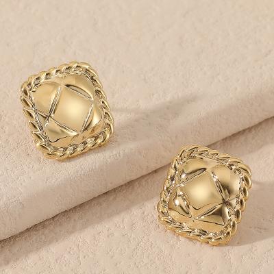 China FASHIONABLE Luxury Wedding Fashion Stud Jewelry Hypoallergenic Personalized Jewelry 18k Gold Plated 925 Silver Needle Earrings 2023 for sale