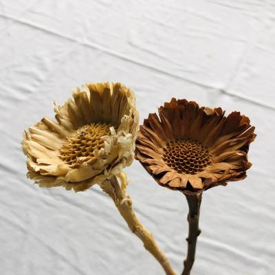 China natural touch & Fresh Christmas Decoration Flower Wholesale Dried Flowers Sunflower High Quality Africa Dried Sunflower for sale