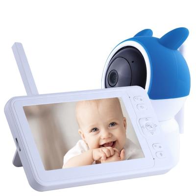 China PAN-TILT ETsoon 5 Inch Life Alarm Baby Monitor Temperature Sensing Camera HD Smart Two Way Audio Wireless Screen Sound Design for sale