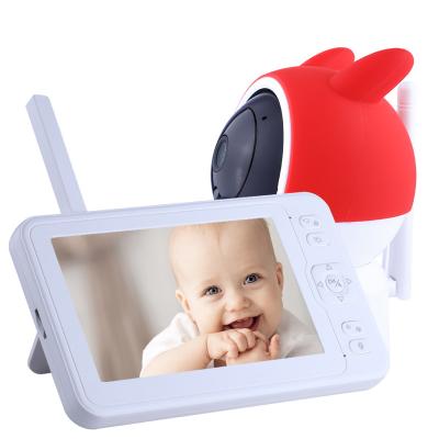 China PAN-TILT 5 Inch HD Home Indoor Audio Security Wireless Baby Monitor with Camera Baby Monitor with Smart Phone Viewing for sale