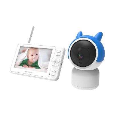 China 5 Inch PAN-TILT 2.4GHz LCD Display Wireless Babyfoon Monitor 2 Way Nanny Babysitter Baby Sleep Audio Baby Monitor with Camera and Audio for sale