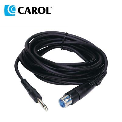 China Microphone Carol Micophone Accessories 6.3mm, 3.5mm, XLR Male Connectors Microphone Cable for sale