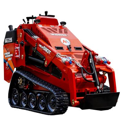 China Hotels Vmeng Vidinok 580T Joystick Control Brand New Mini Skid Steer Loader Diesel Crawler Loader for sale