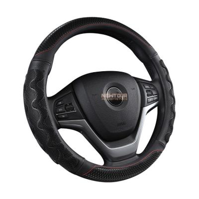 China Hot Selling Sports Car Steering Wheel Cover Fiber Leather Interior Accessories Steering Wheel Cover Car for sale