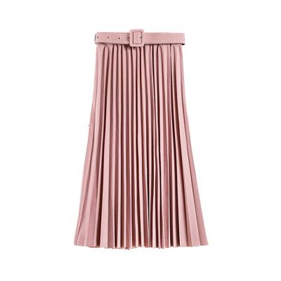 China Solid Color Breathable High Quality Cheap Casual Women Price Long Midi Skirt Women for sale